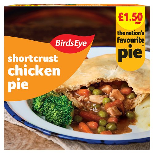 Birds Eye Shortcrust Chicken Pie PM £1.50 155g pack shot