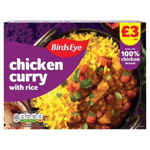 Birds Eye Chicken Curry PM £3 400g pack shot