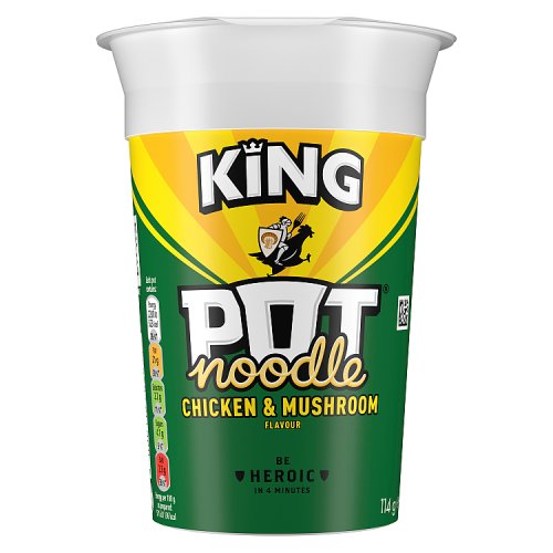 King Pot Noodle Chicken & Mushroom 114g pack shot