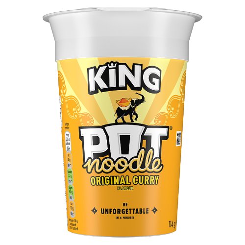 King Pot Noodle Original Curry 114g pack shot