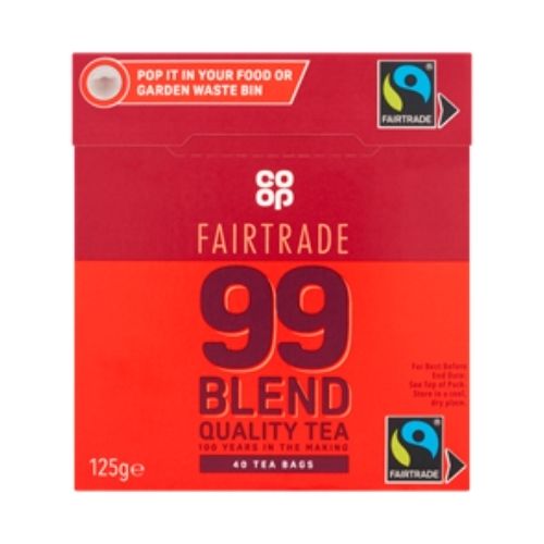 Co Op 99 Blend Fairtrade Tea Bags 40s pack shot
