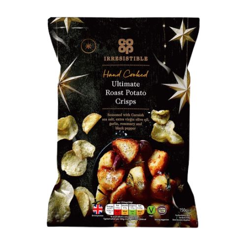 Co Op Irresistible Furrows Roast Potato Crisps 150g pack shot
