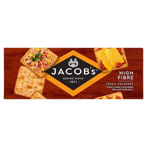 Jacobs High Fibre Cream Crackers 200g pack shot