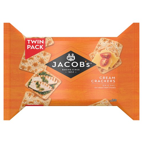 Jacobs Cream Crackers Twin Pack (2 x 200g) pack shot