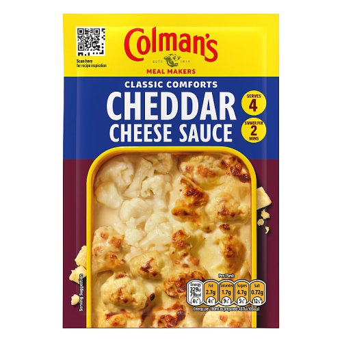 Colmans Pour Over Sauce Cheddar Cheese 40g pack shot