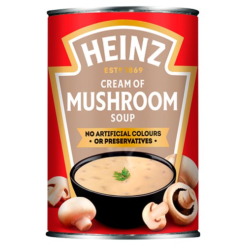 Heinz Cream of Mushroom Soup (12 x 400g) pack shot