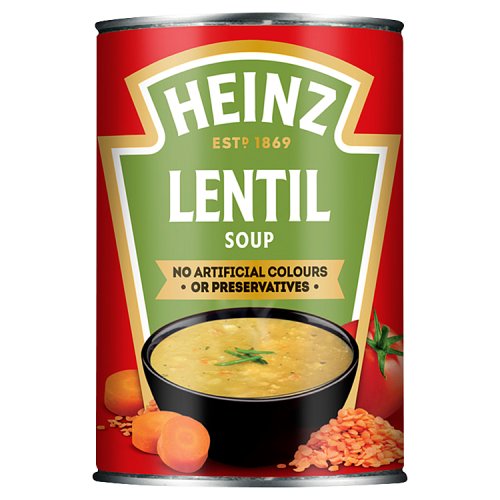 Heinz Soup Can Lentil 400g pack shot