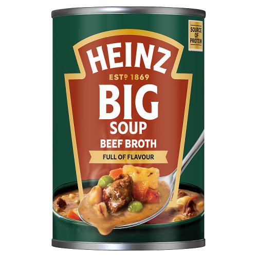 Heinz Big Soup Beef Broth 400g pack shot
