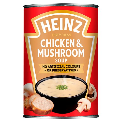 Heinz Soup Can Creamy Chicken Mushroom 400g pack shot