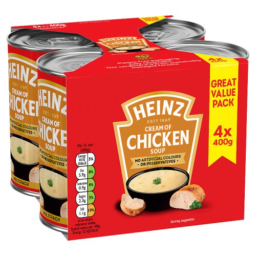 Heinz Soup Can Chicken 4pk (4 x 400g) pack shot