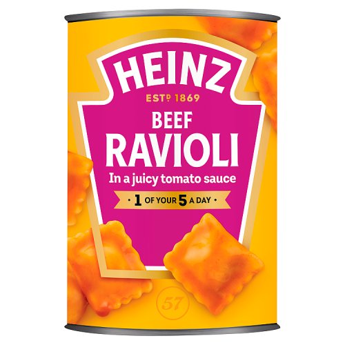 Heinz Beef Ravioli In Tomato Sauce 400g pack shot