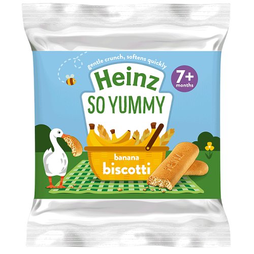 Heinz Biscotti Reduced Sugar Banana 60g pack shot
