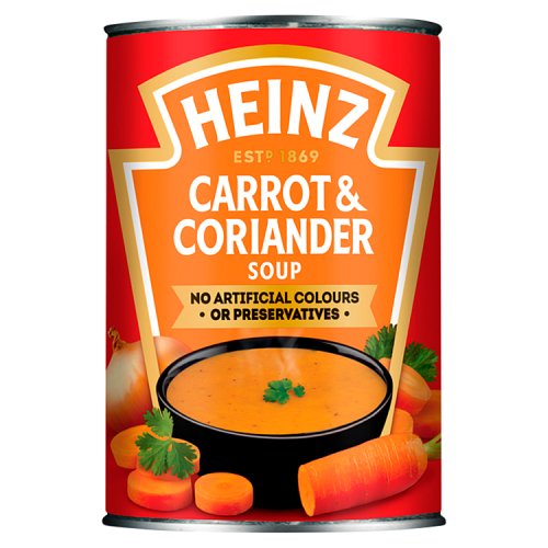 Heinz Soup Can Carrot & Coriander Soup 400g pack shot