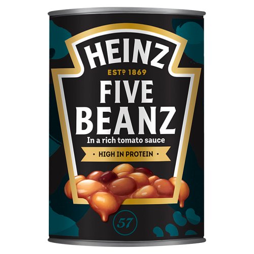 Heinz Baked Beans Five Tomato Sauce 415g pack shot