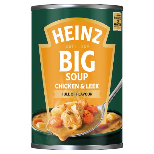 Heinz Big Soup Chicken & Leek 400g pack shot
