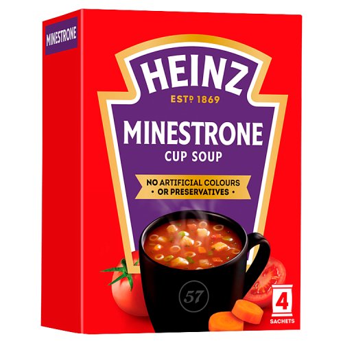 Heinz Cup Soup Minestrone Crouton 4pk (4 x 72g) pack shot