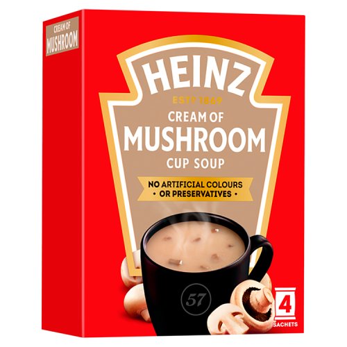 Heinz Cup Soup Mushroom 4pk (4 x 70g) pack shot
