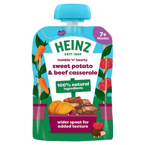 Heinz Pouch 7m+ Sweet Potato & Beef Cassrole 130g pack shot
