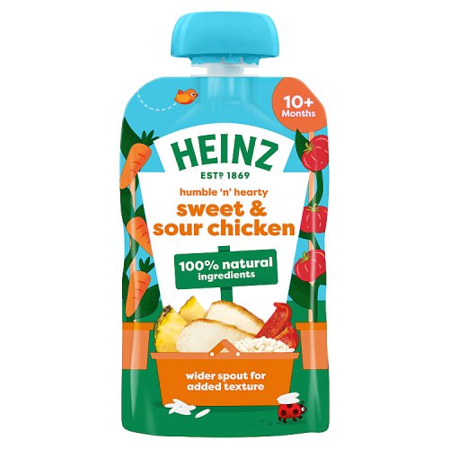 Heinz Pouch 10m+ Sweet & Sour Chicken Pouch 180g pack shot