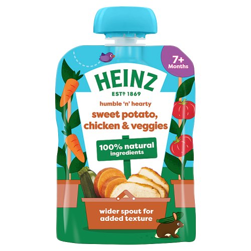 Heinz Pouch 7m+ Sweet Potato, Chicken & Veggies 130g pack shot
