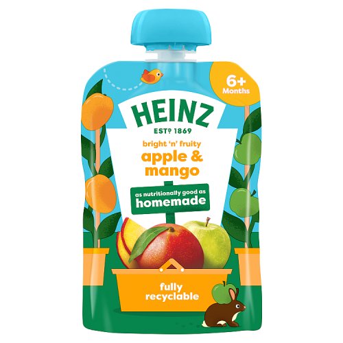 Heinz Pouch 6m+ Apple & Mango 100g pack shot