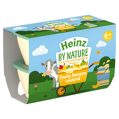 Heinz Pot 6m+ Custard Banana 4pk (4 x 100g) pack shot