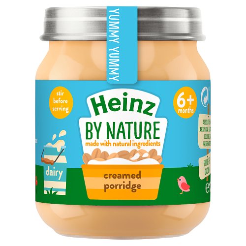 Heinz Creamy Oat Porridge Jar 6m+ 120g pack shot