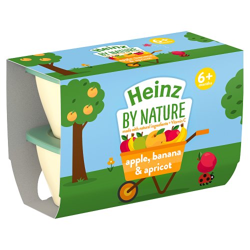 Heinz Pot 6m+ Yoghurt Apple, Banana & Apricot 4pk (4 x 100g) pack shot