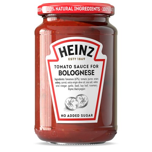 Heinz Pasta Sauce Bolognese 350g pack shot