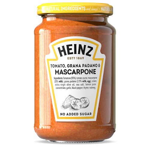 Heinz Pasta Sauce Grana Padano & Mascarpone 350g pack shot