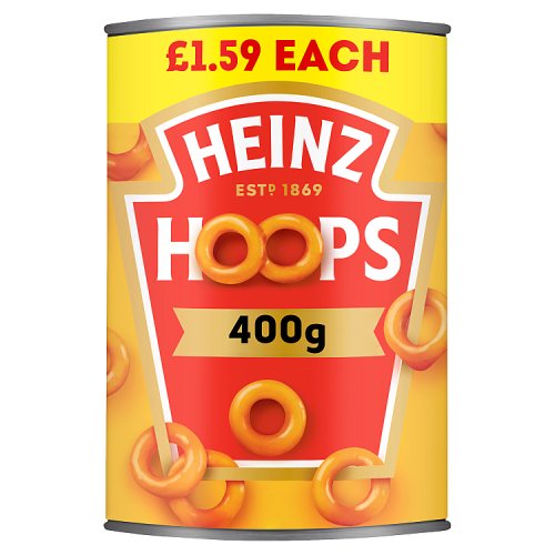 Heinz Spaghetti Hoops In Tomato Sauce PM £1.59 400g pack shot