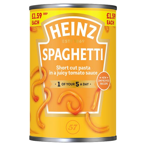 Heinz Spaghetti PM £1.59 400g pack shot