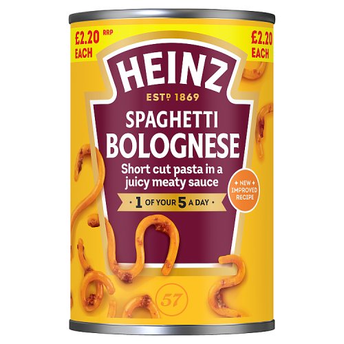 Heinz Spaghetti Bolognese PM £2.20 400g pack shot