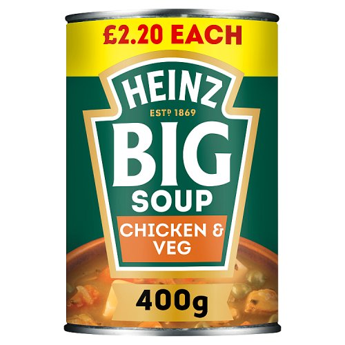 Heinz Big Soup Chicken & Vegetable PM £2.20 400g pack shot
