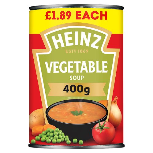 Heinz Vegetable Soup PM £1.89 400g pack shot