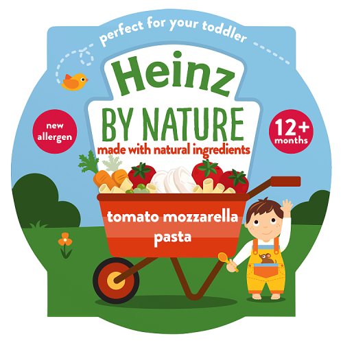 Heinz By Nature Tomato & Mozzarella Pasta Shells Tray 1+ Years 200g pack shot