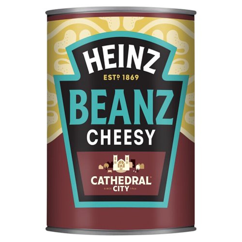 Heinz Baked Beans Cheesy 390g pack shot
