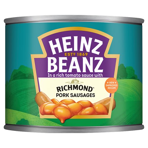 Heinz Baked Beans & Richmond Pork Sausages 200g pack shot