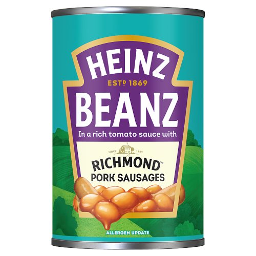 Heinz Baked Beans & Richmond Pork Sausages 415g pack shot
