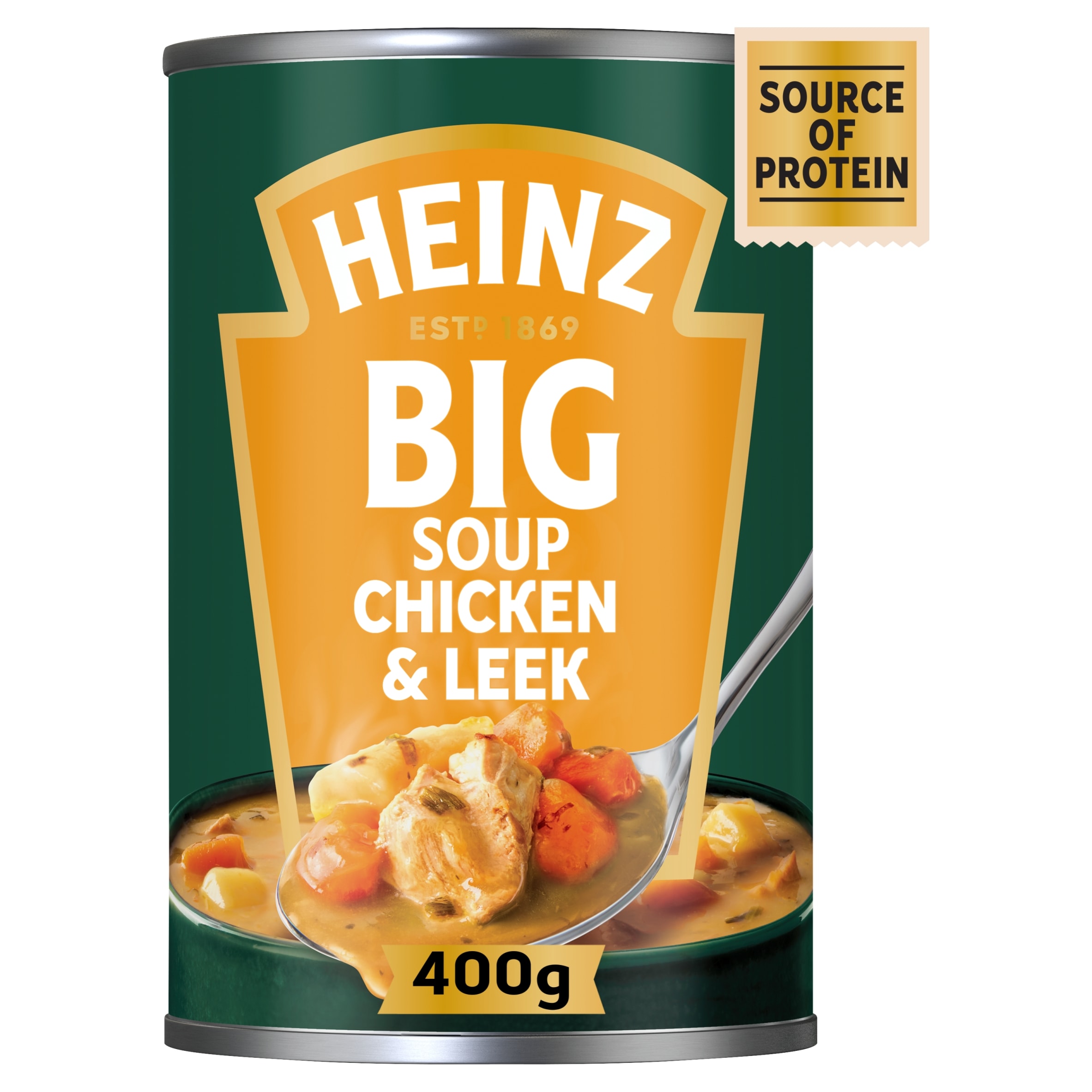 Heinz Big Soup Chicken & Vegetable 400g PMP pack shot