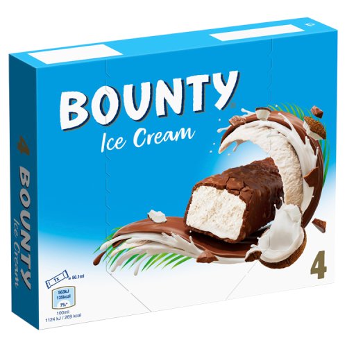 Bounty Cream Bar 4pk pack shot