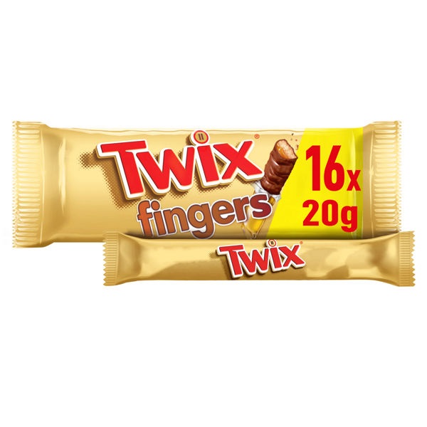 Twix Fingers 16pk (16 x 20g) pack shot