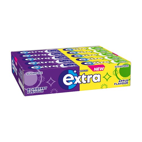 Extra Mixed Apple & Blueberry Sugar Free 10pc 14g pack shot