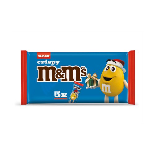 M&M's Multipack Crispy Chocolate Santa 5pk (5 x 29g) pack shot