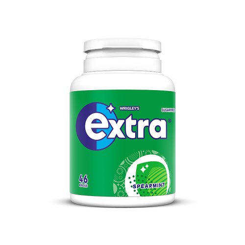 Extra Bottle 46s Spearmint Sugar Free 64g pack shot