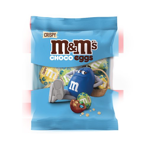 M&Ms Crispy Chocolate Moulded Eggs 72g pack shot