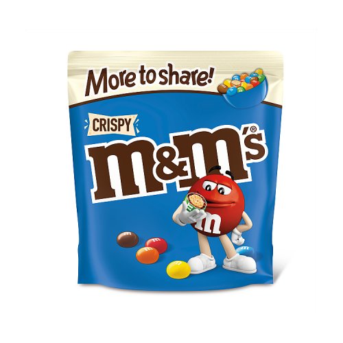 M&Ms Crispy More To Share Pouch 187g pack shot