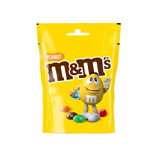 M&Ms Large Pouch Peanut 125g pack shot