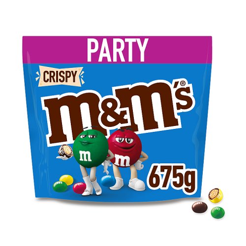 M&Ms Crispy Party Pouch 675g pack shot