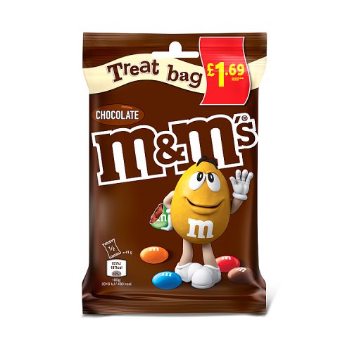 M&Ms Chocolate Treat Bag PM £1.69 82g pack shot